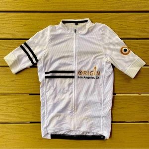 Race-Cut Mesh Cycling Jersey - White, Full Zip